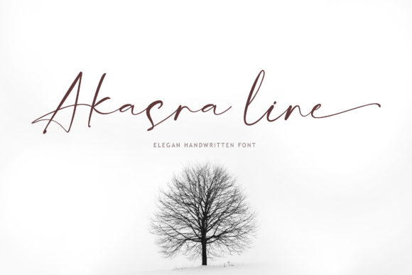 Akasra Line Font: Elegant Script for Web Design