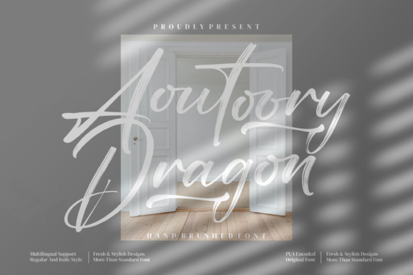 Aoutoory Dragon: A Brushed Handwritten Font