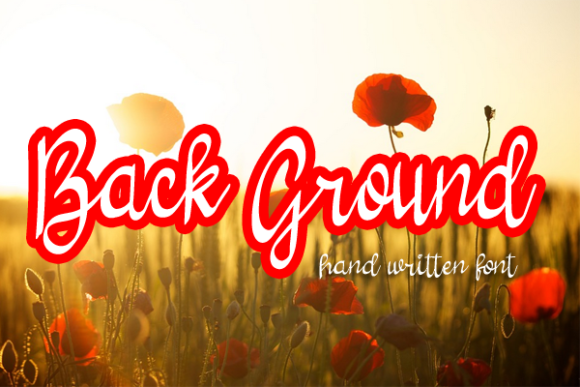 Back Ground: A Script Font for Creative Campaigns