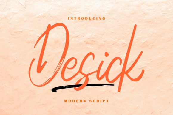 Desick: A Handwritten Font for Editorial Design