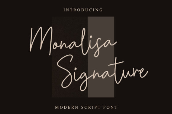 Monalisa Signature: Elegant Script Font
