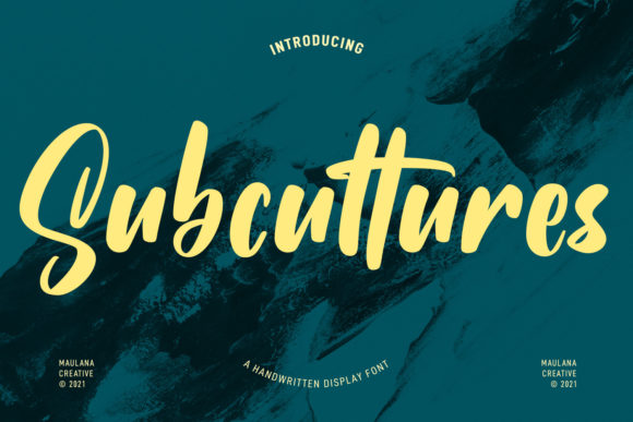 Subcultures Font: Elegant Handwritten Style