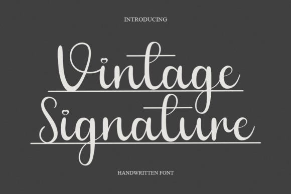 Vintage Signature Font Review